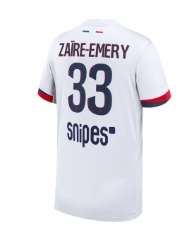 Paris Saint-Germain Warren Zaire-Emery #33 Maglia Gara Trasferta Repliche 2025-26 Maniche Corte